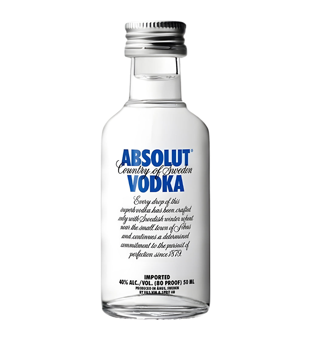 Absolut Vodka bottle on a white background
