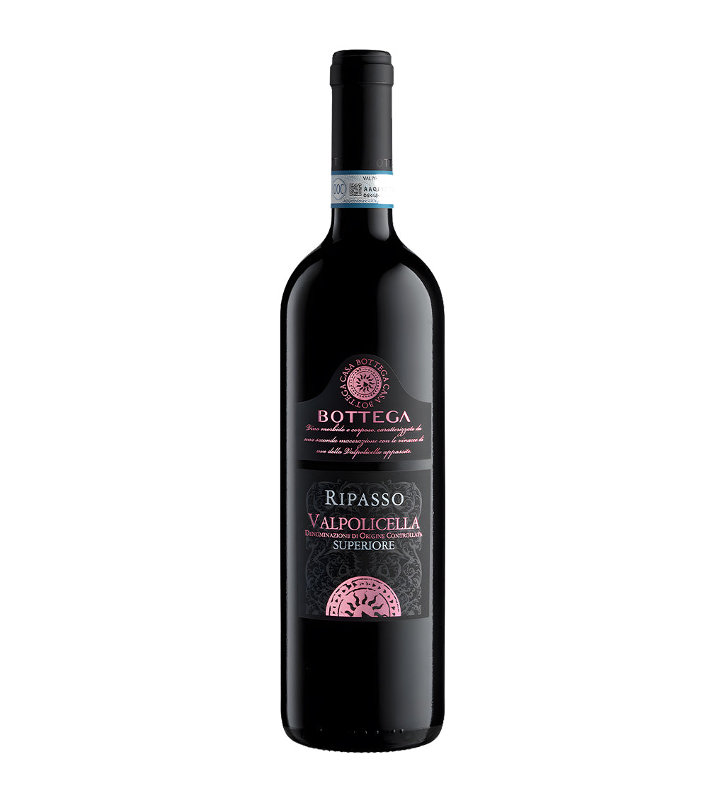 Bottega Ripasso Valpolicella red wine 75cl bottle with elegant label