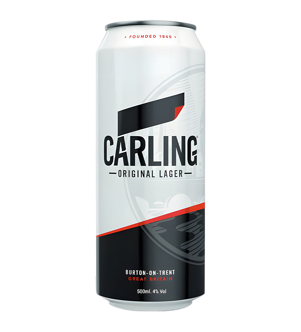 Carling Original Lager can on a white background