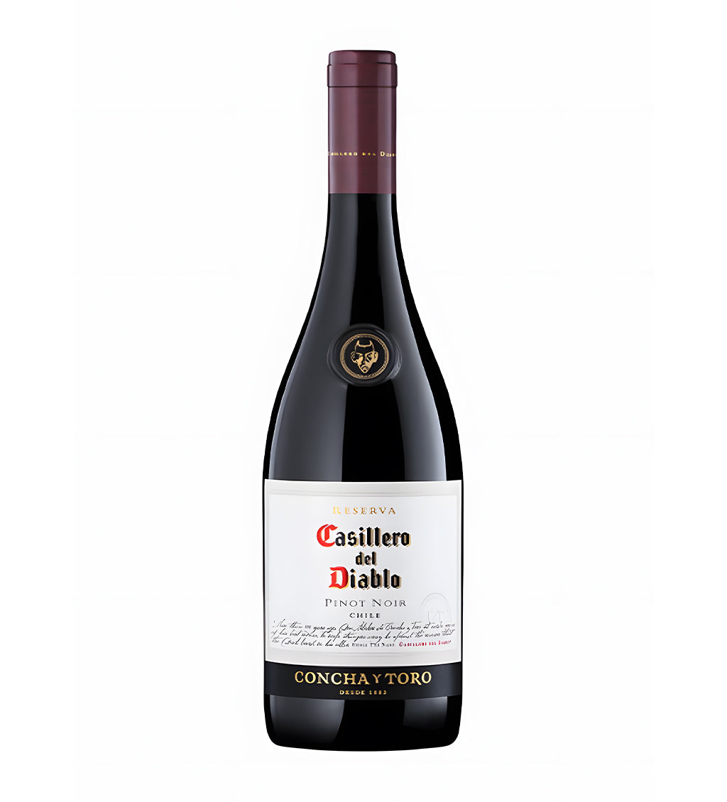 Bottle of Casillero del Diablo Reserva Pinot Noir, red wine, from Chile