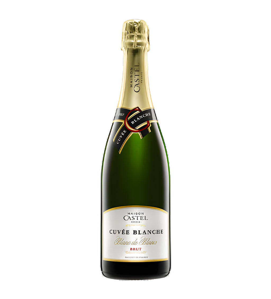 Bottle of Castel Brut Cuvée, sparkling wine, from France