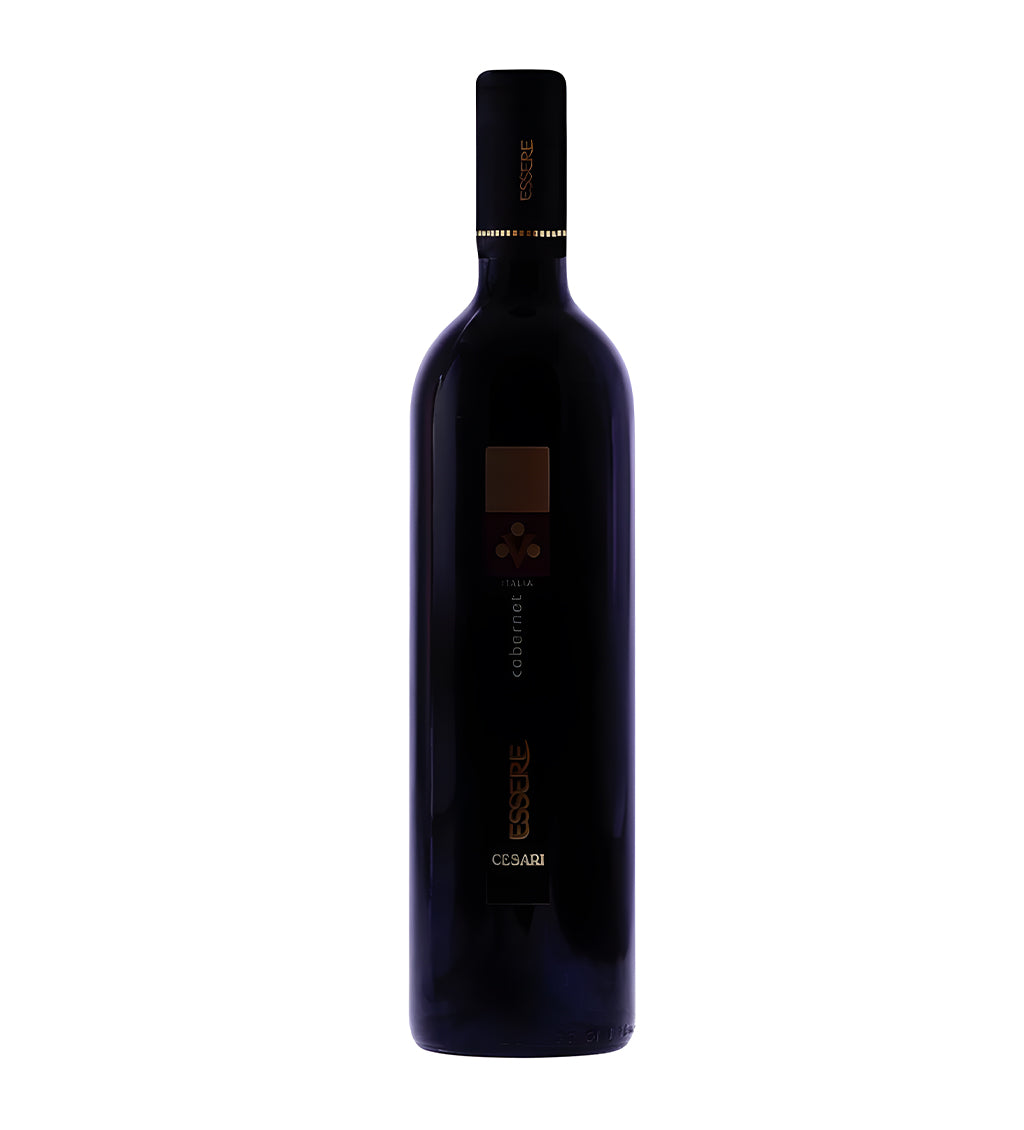 Bottle of Cesari Essere Cabernet, red wine, from Italy