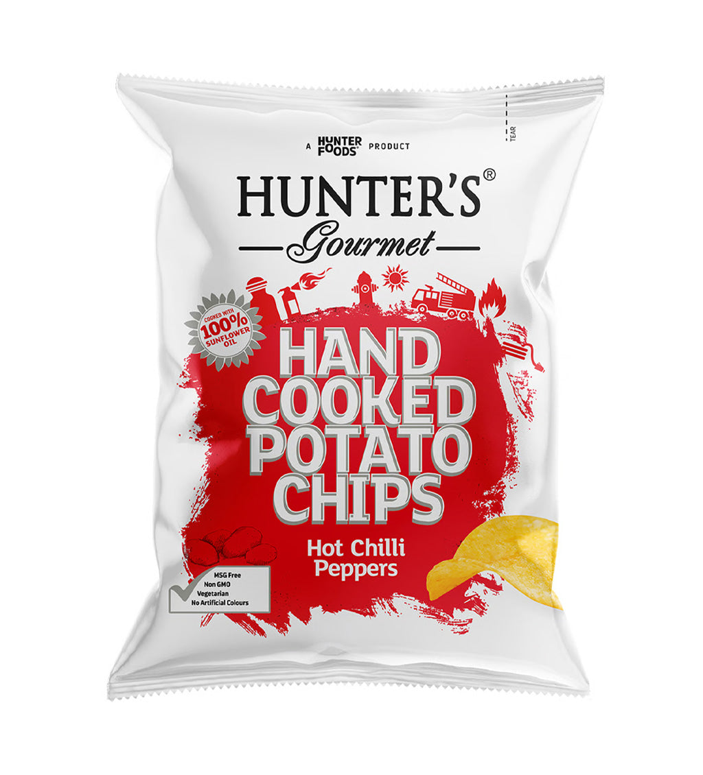 Hunter's Gourmet Potato Chips Hot Chilli Peppers - Richmond Cellar General Trading L.L.C