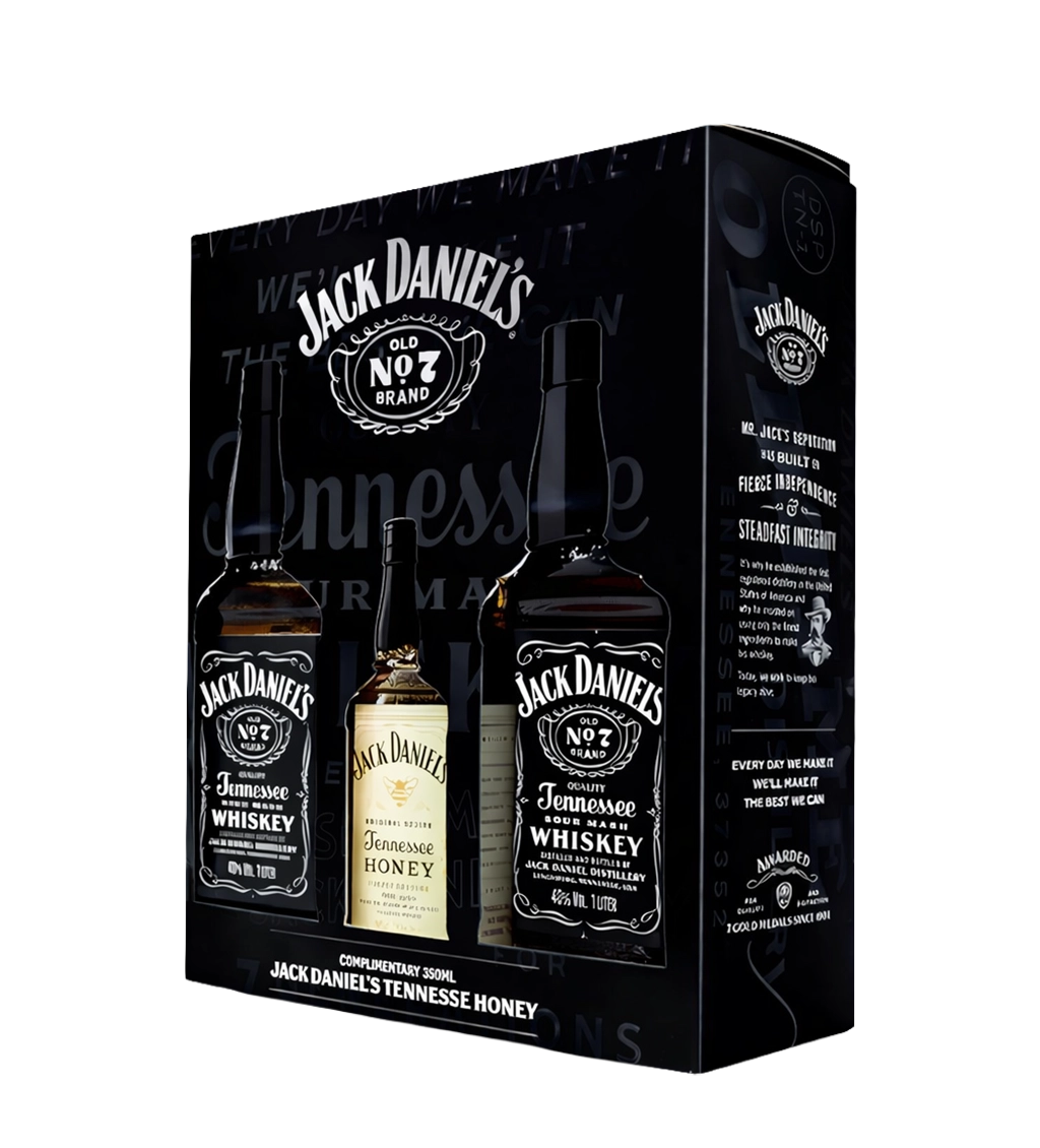 Jack Daniel's Tennessee Whiskey 1L & Tennessee Honey 350ml Pack
