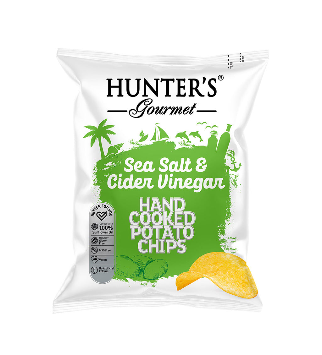 Hunter's Gourmet Sea Salt & Cider Vinegar Hand Cooked Potato Chips - Richmond Cellar General Trading L.L.C
