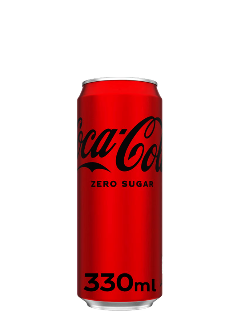 Red can of Coca-Cola Zero Sugar