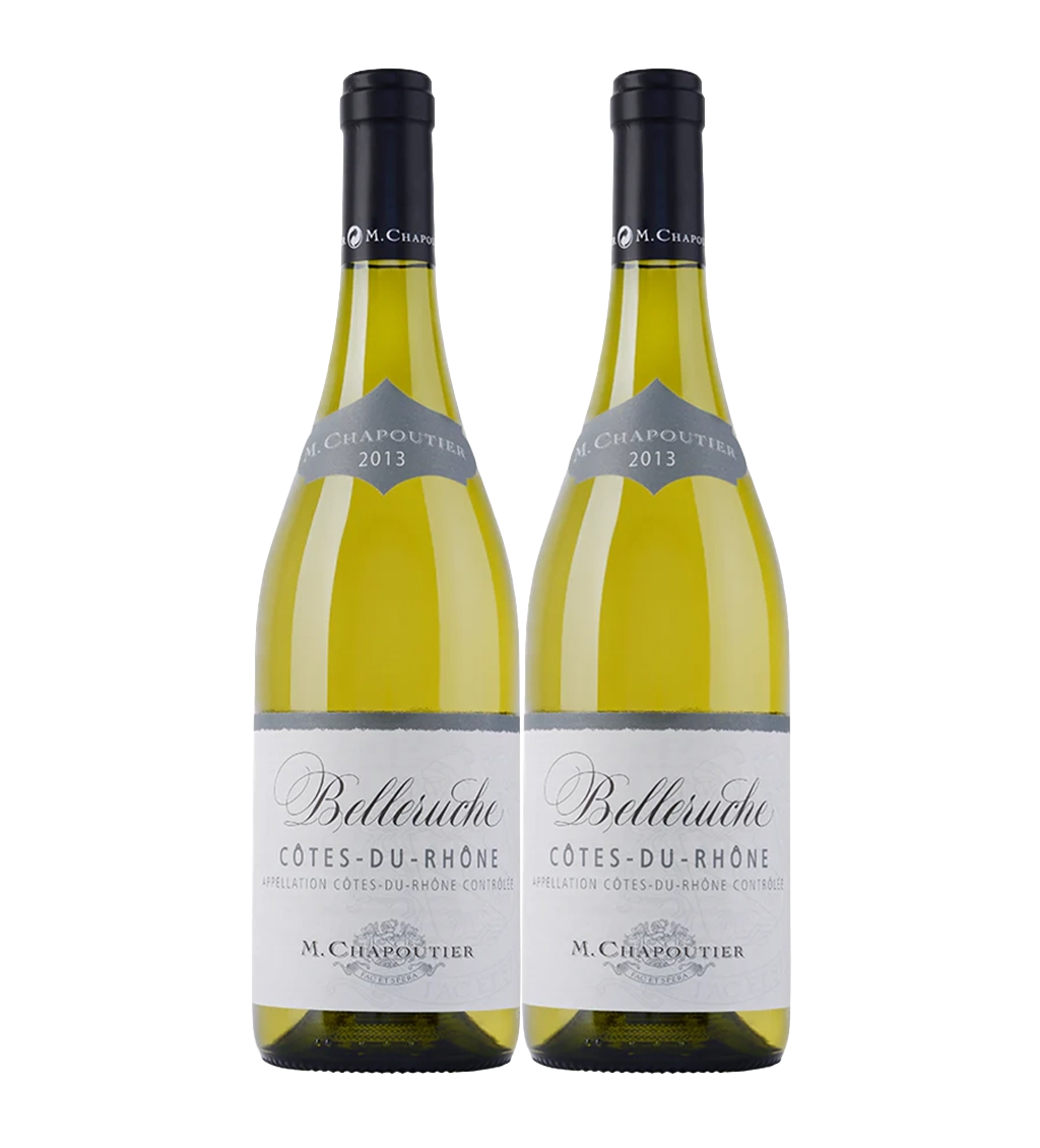 Cotes-Du-Rhone Belleruche White - M. Chapoutier - 750ml Pack of 2
