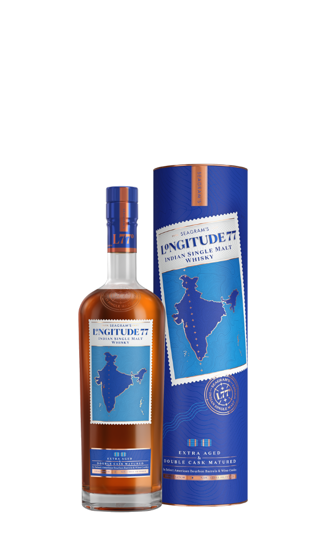Longitude 77 Indian Single Malt Whisky 12X75CL