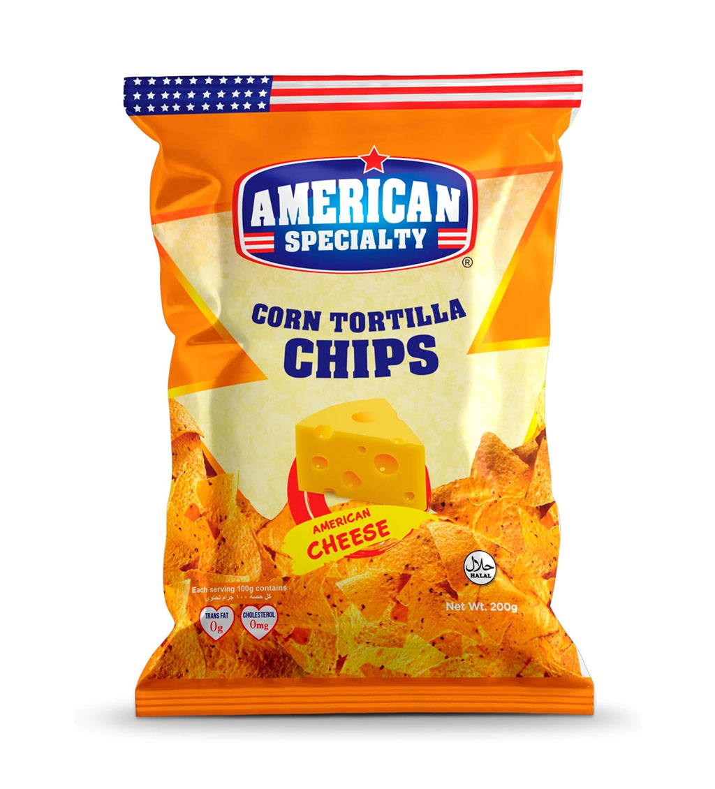 American Specialty Corn Tortilla Chips American Cheese 200g - Richmond Cellar General Trading L.L.C