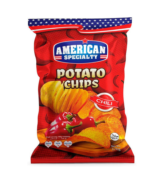 American Specialty Potato Chips – Chili Flavor 170g - Richmond Cellar General Trading L.L.C
