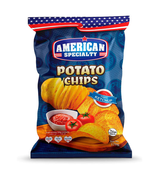 American Specialty Potato Chips – Tomato Ketchup Flavor 170g - Richmond Cellar General Trading L.L.C