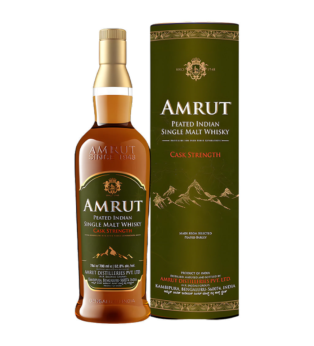 Amrut Peated Single Malt Cask Strength 700ml - Richmond Cellar General Trading L.L.C
