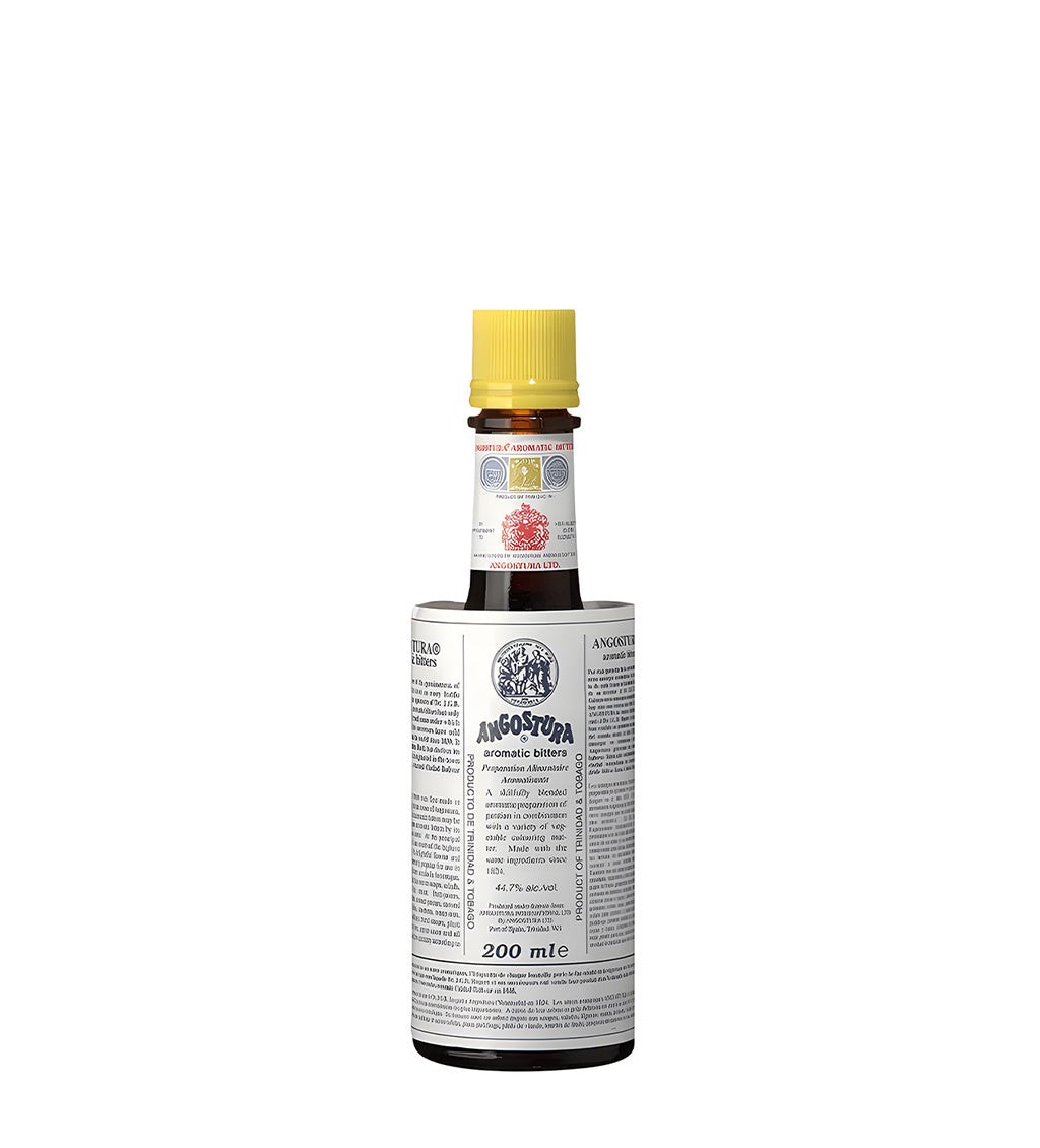 Bottle of Amaretto liqueur on a white background