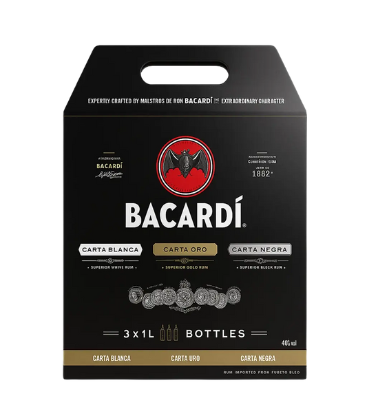 Bacardi Rum Triple Pack 1L