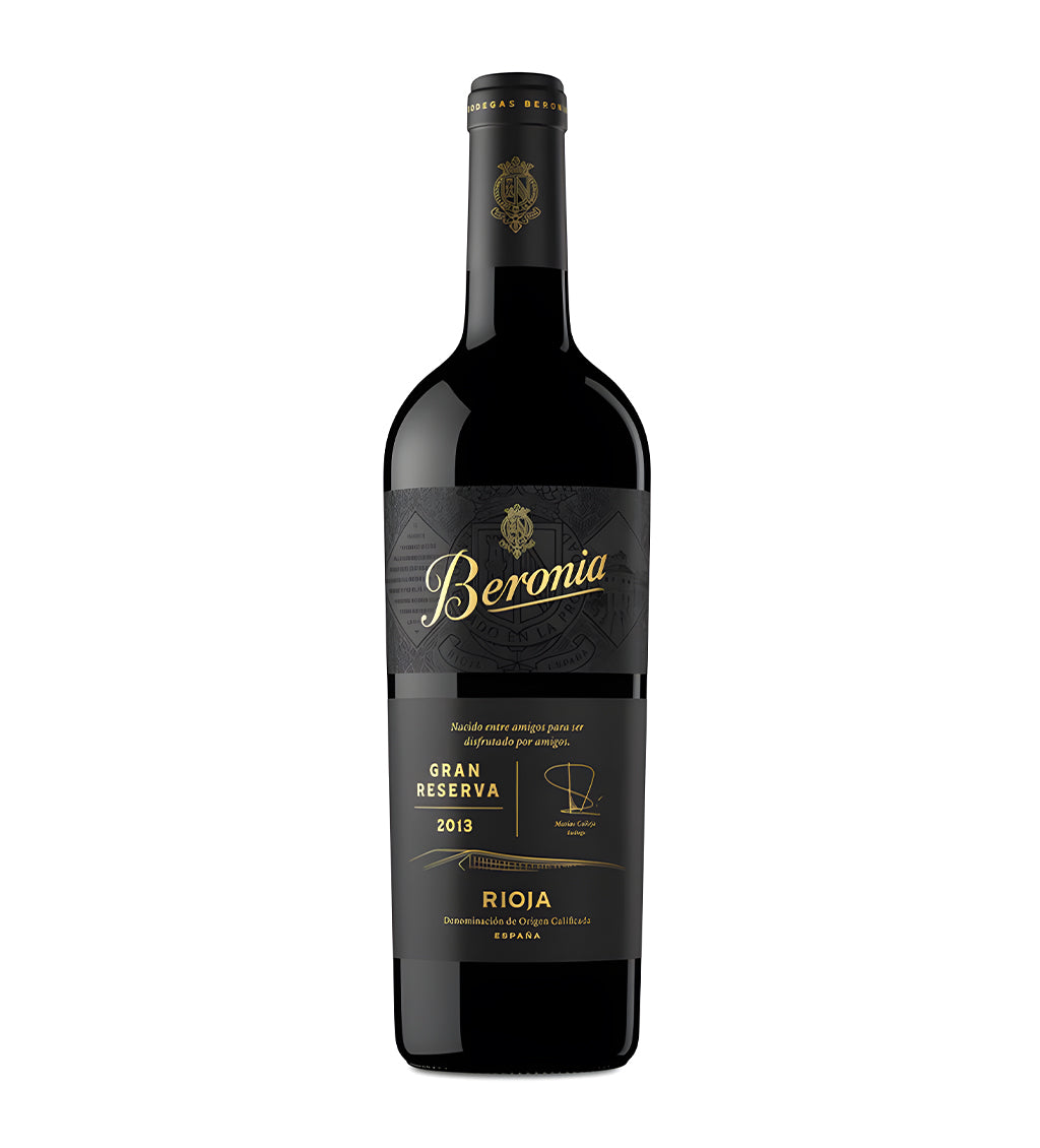 Beronia Gran Reserva Rioja Spanish red wine 75cl bottle on white background