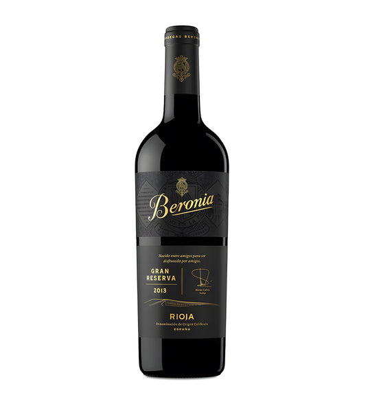 Beronia Gran Reserva Rioja Spanish red wine 75cl bottle on white background