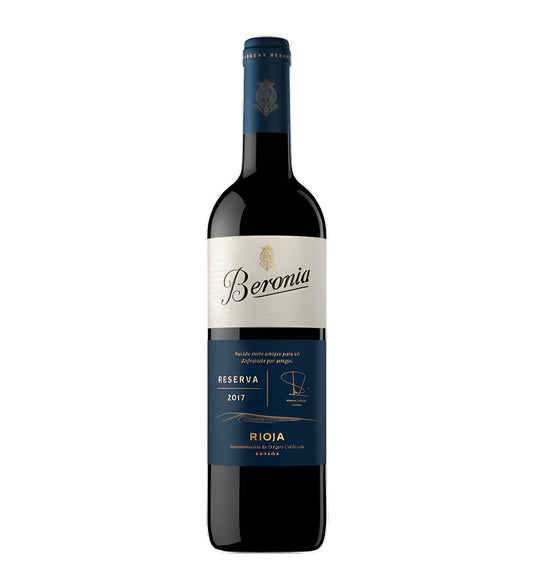 Beronia Gran Reserva Rioja Spanish red wine 75cl bottle on white background