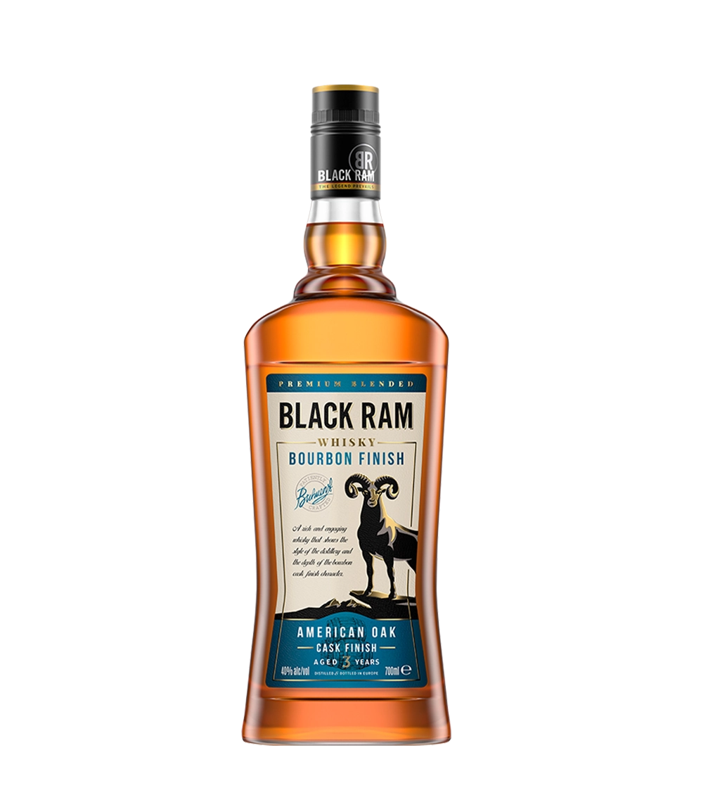 Black Ram Bourbon Finish Whisky 1L - Richmond Cellar now delivering in Dubai, Abu Dhabi & Ras Al Khaimah