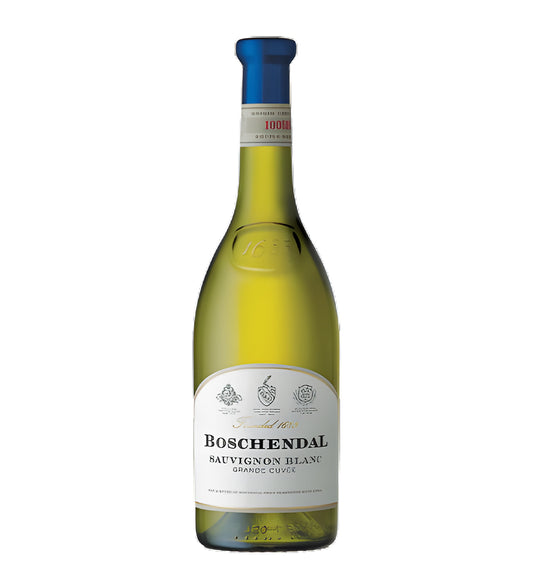 Boschendal 1685 Sauvignon Blanc White Wine 75cl bottle with cream and green label on white background