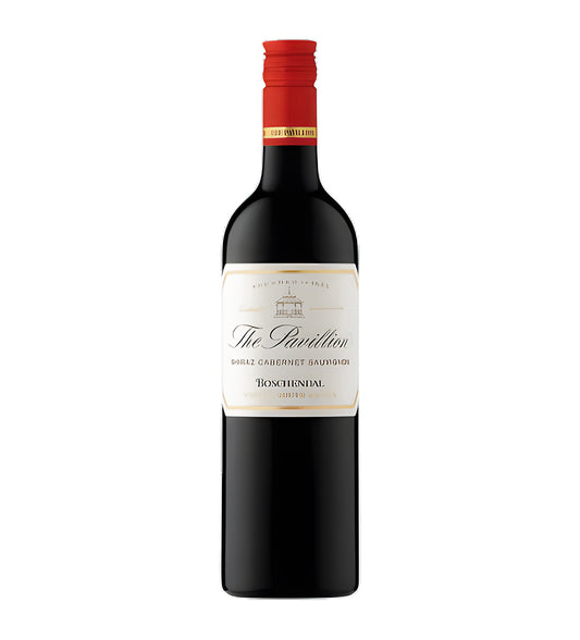 Boschendal Pavillion Shiraz Cabernet Red Wine 75cl bottle with cream label on white background
