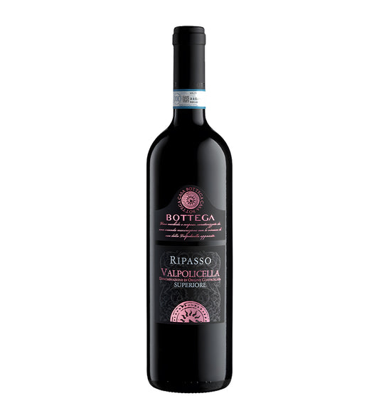 Bottega Ripasso Valpolicella red wine 75cl bottle with elegant label