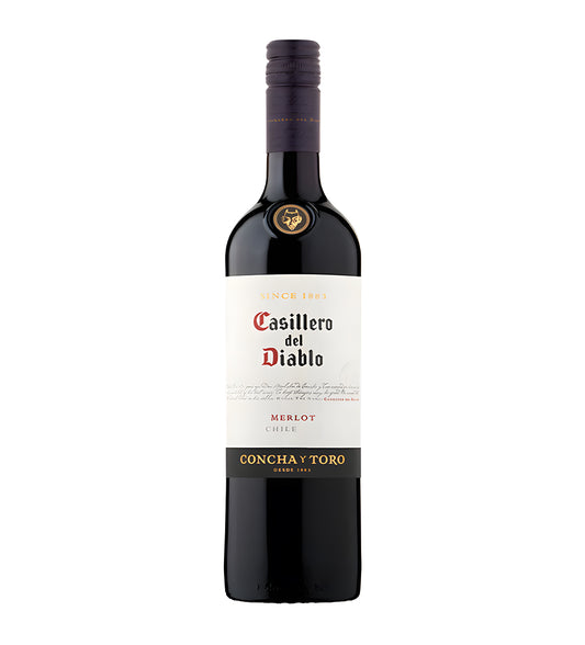 Bottle of Casillero del Diablo Reserva Merlot, red wine, from Chile