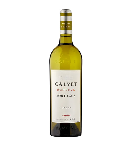 Bottle of Calvet Réserve Sauvignon Blanc white wine from Bordeaux, France