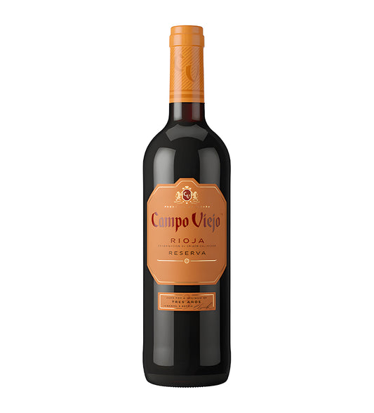 Bottle of Campo Viejo Rioja Reserva red wine from Spain