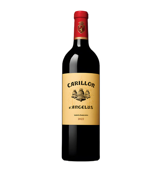 Bottle of Carillon d'Angélus 2012 red wine from Saint-Émilion, France