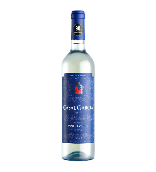 Bottle of Casal Garcia Vinho Verde white wine from Portugal