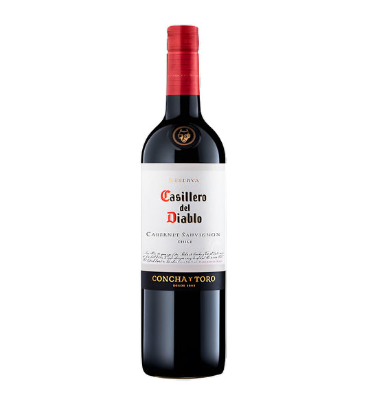 Bottle of Casillero del Diablo Cabernet Sauvignon red wine from Chile