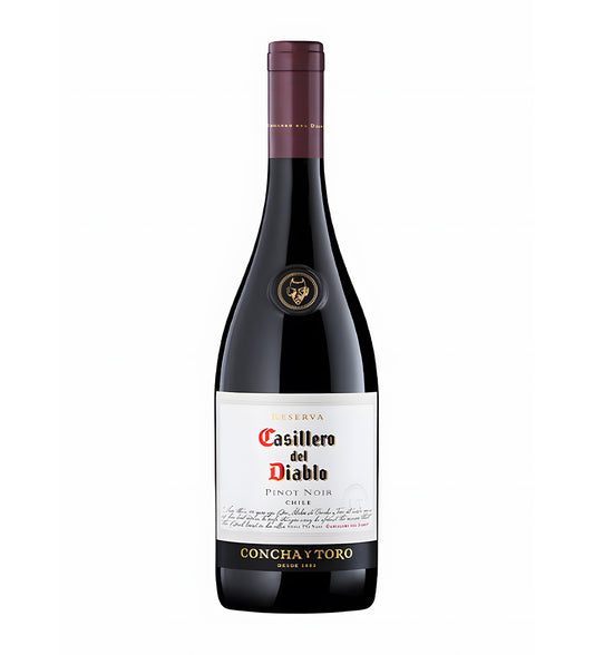 Bottle of Casillero del Diablo Reserva Pinot Noir, red wine, from Chile