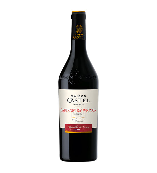 Bottle of Castel Cabernet Sauvignon, red wine, from France