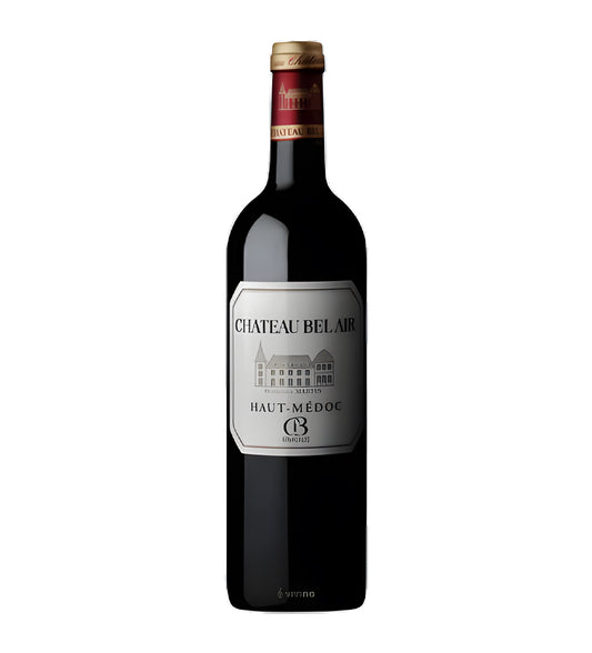 Bottle of Château Bel Air Haut-Médoc 2013, red wine, from France