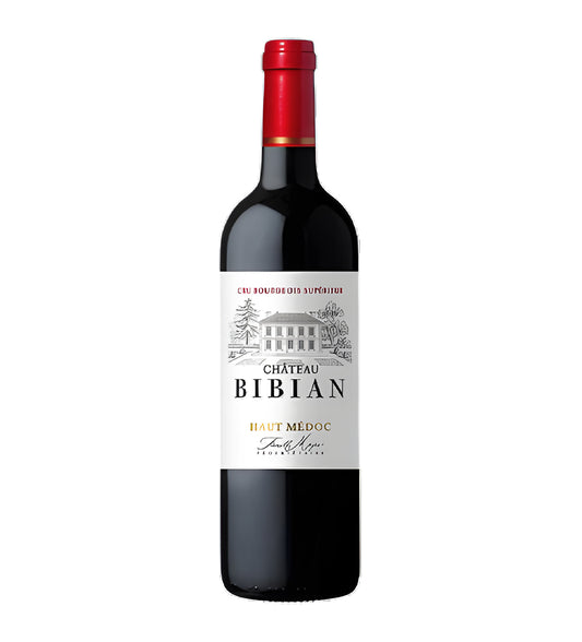 Bottle of Château Bibian Haut-Médoc, red wine, from France