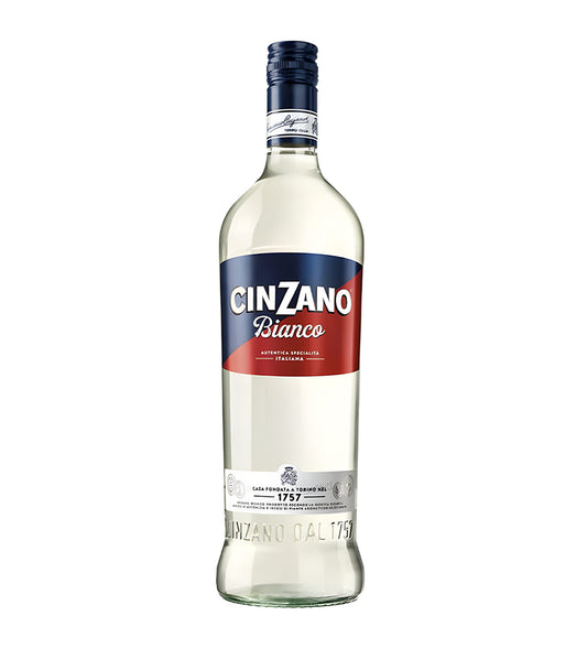 Cinzano Bianco bottle on a white background