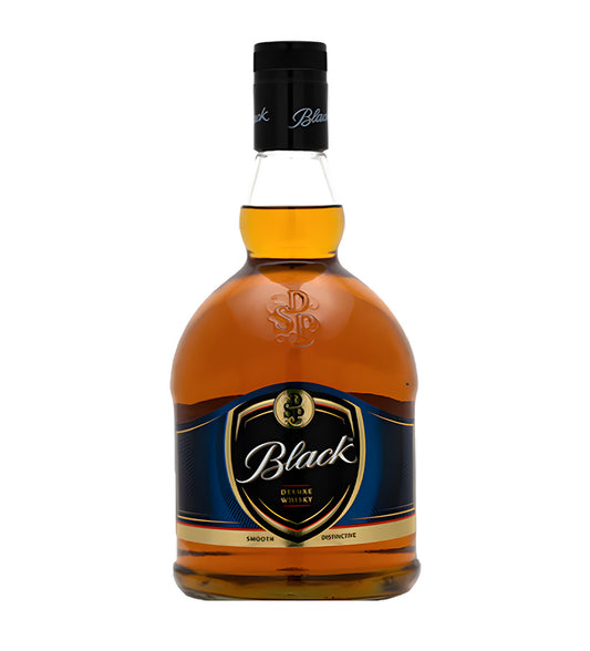 Director’s Special Black Whisky 1L clear glass bottle on white background, golden amber spirit with black and gold label featuring brand logo