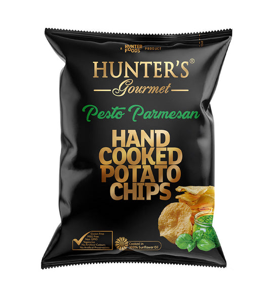 Hunter's Gourmet Potato Chips Pesto Parmesan