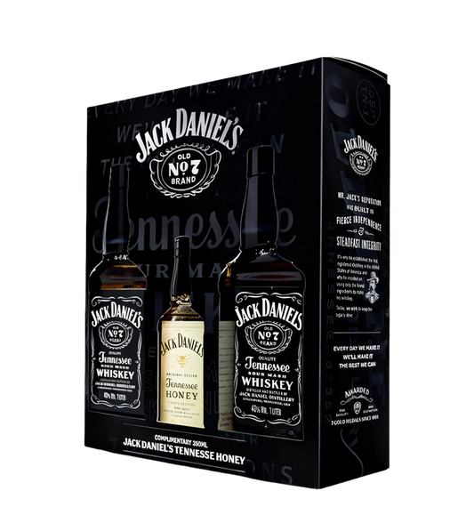 Jack Daniel's Tennessee Whiskey 1L & Tennessee Honey 350ml Pack