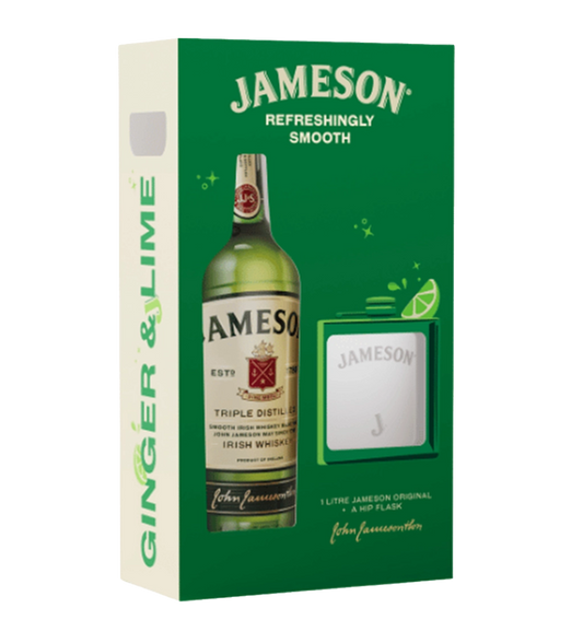 Jameson Whisky 1L With Hipflask - Richmond Cellar now delivering in Dubai, Abu Dhabi & Ras Al Khaimah