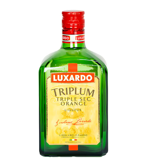 Luxardo Triplum Triple Sec Orange liqueur bottle on a white background