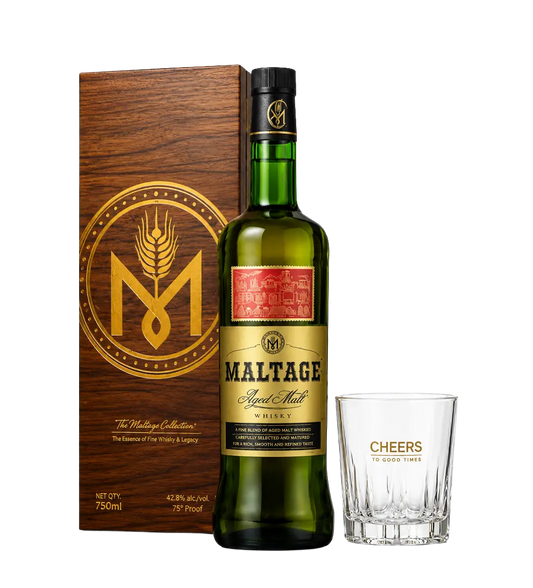 Maltage Aged Malt Whisky With Glass Pack 750ml