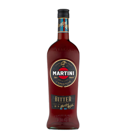 Bottle of Martini Bitter on a white background