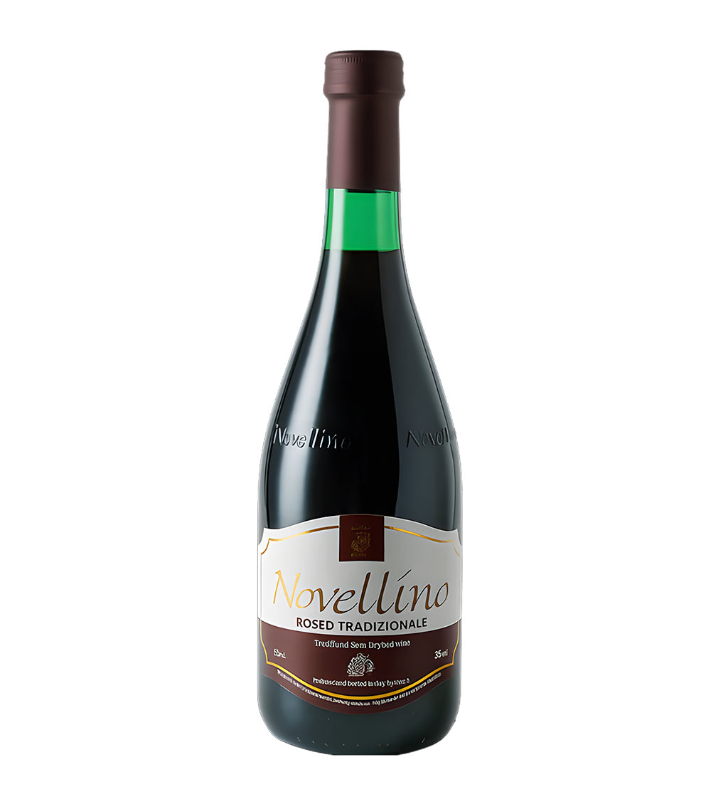Wine bottle labeled 'Novellino' on a white background