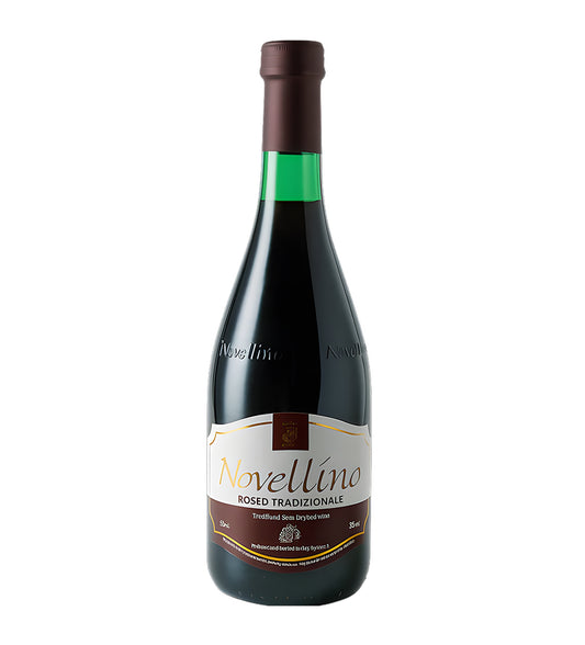 Wine bottle labeled 'Novellino' on a white background