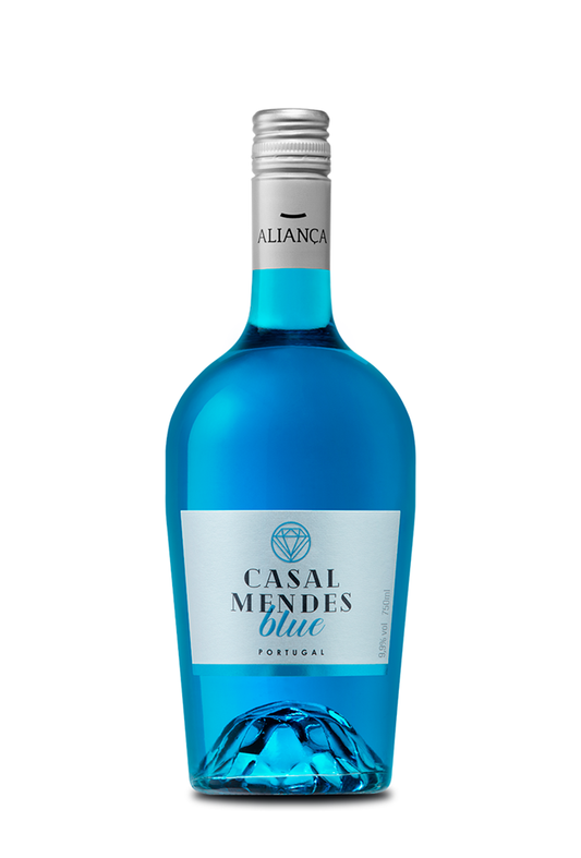 Bottle of Casal Mendes Blue sparkling wine from Portugal