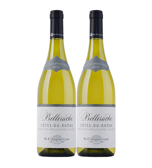 Cotes-Du-Rhone Belleruche White - M. Chapoutier - 750ml Pack of 2