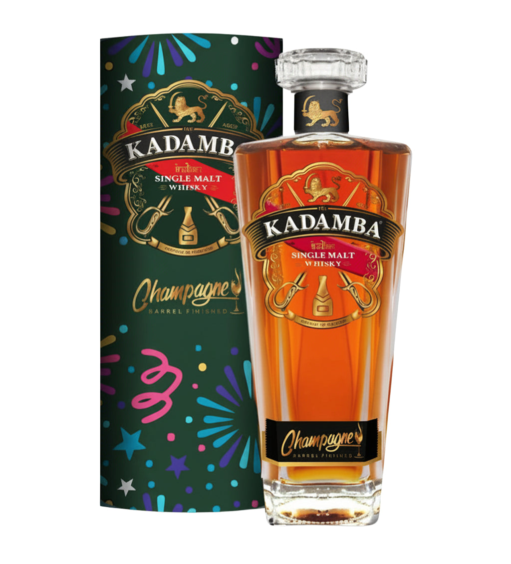 Kadamba Indian S-Malt Champagne Barrel Finished 750ml - Richmond Cellar now delivering in Dubai, Abu Dhabi & Ras Al Khaimah
