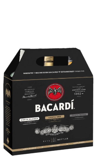 Bacardi Rum Triple Pack 1Ltr